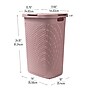 Mind Reader 15.85-Gallon Laundry Hamper with Lid, Plastic, Pink, 2/Set (60HAMP2PK-PNK)~#|#~74C86380-F8C9-4AD3-BD83FD0C9AE82D89_sc7