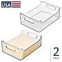 iDESIGN Small Stackable Plastic Storage Bin, Clear (27986M2)~#|#~74CC8536-C97E-4421-A1E41CD3976C7D1E_sc7