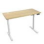 Mount-It! 48"W Electric Rectangular Adjustable Standing Desk, Maple/White (MI-8038)~#|#~74F33FEF-19E7-46FE-BD1277CA0194DF86_sc7