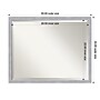 Amanti Art Grace Brushed Nickel Narrow Frame Wall Mirror, 24" x 30" (A42675343055)~#|#~752AEC68-4B78-4EF5-B324FF7A9EB3EAE3_sc7