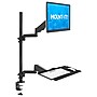 Mount-It! Single Monitor Sit-Stand Desk Mount with Keyboard Tray, Up to 32", Black (MI-7995)~#|#~7537EBC3-3B4D-4786-AA705DC1026BE458_sc7