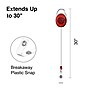 Staples Carabiner Name Badge Reels, 30" Retractable Cord Length, Metal, Red, 10/Pack (51914)~#|#~754E3E3C-7732-4297-8185188D0C834483_sc7