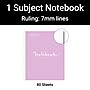 Miquelrius 1-Subject Notebook, 8.5" x 11", College-Ruled, 80 Sheets, Lavender, 5/Carton (48281CS)~#|#~7553CC1C-C5F9-4CBA-B72D5A2C7E694B10_sc7