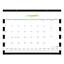 2027 Blue Sky Day Designer Rugby Stripe Black 22" x 17" Monthly Desk Pad Calendar, Black/White (143895-27)~#|#~75541915-88C7-41C2-A6117073498457FA_sc7