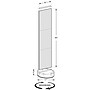 Azar Displays 60”H x16”W Two-Sided Pegboard Floor Display w/ C-Channel Sides on Revolving Round Studio Base, Pink (700788-PNK)~#|#~7562F6E5-4200-4736-8BBBA3A6DE8521D4_sc7
