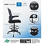 Boss Flip Arm Mesh/Fabric Chair with Footrest and Lumbar Support, Black (B16366BK-BK)~#|#~7577A255-3D91-472F-A6448C726BBC6481_sc7