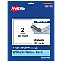 Avery Integrated Cards, 5.5" x 8.5", Matte White, 100/Box (95279)~#|#~7586227F-FFCA-4050-ABEF282070C2EDAB_sc7