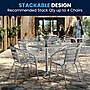 Flash Furniture Lila Indoor-Outdoor Table Set with 4 Slat Back Chairs, 27.5", Aluminum (TLH28SQ017BCHR4)~#|#~758D3E75-51E3-4FEC-8703724DAC622E5B_sc7
