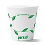 Perk Eco 10 Oz Compostable Paper Hot Cups, Disposable Coffee Cups for Hot Beverages, White/Green~#|#~75B545FE-8869-443D-88AEEF7E2C250A80_sc7