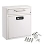 AdirOffice Steel Large Wall Mounted Interoffice Mailbox Drop Box, Combination Lock, White (631-04-WHI-KC)~#|#~75D06B1C-CCE6-43F5-89B6C367D1A345E5_sc7