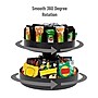 Mind Reader Plastic 2-Tier Snack Tray Carousel Countertop Organizer, Black (SNACKCAR-BLK) ~#|#~75D3D764-22AE-41C9-899FFA1591F2FF09_sc7