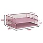 Staples Metal Mesh Side Loading Stackable Letter Tray, Letter Size, Dusty Pink, 2/Pack (ST63838)~#|#~760D81EE-4C3F-48AC-9E48ACBB1DE140D4_sc7