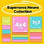 Post-it Super Sticky Notes, Supernova Neons Collection, 45 Sheets/Pad, 15 Pads/Pack (4423-15SSMIA)~#|#~762FAC3F-D0BC-4458-B0AE58290DFE7074_sc7