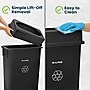 Alpine Industries Plastic Indoor Slim Commercial Trash Can with Lid, 23 Gallon, Black (477-BLK-PKG1)~#|#~7634F9D7-7290-40E4-ADE27B4084017847_sc7