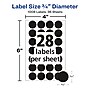 Avery Hand Written Color Coding Labels, 3/4" Dia., Black, 28/Sheet, 36 Sheets/Pack (5459)~#|#~763B3EAA-B3AB-4AE4-8D18B552B760D6D9_sc7