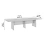Bush Business Furniture 120W x 48D Boat Shaped Conference Table with Wood Base, Black Walnut (99TB12048BWK)~#|#~76788BDC-923F-429E-937EBECAB14B04CC_sc7