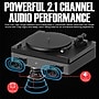 Audiosource AT33 Belt Drive turntable with 2.1 channel 120 watt Bluetooth Speakers, Black Woodgrain (AT3345BW)~#|#~76A74D11-8710-4501-A9116B0FB69CFDB2_sc7