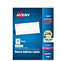 Avery Laser Return Address Labels, 1/2" x 1-3/4", White, 80 Labels/Sheet, 250 Sheets/Box (5967)~#|#~76D6E03A-20EC-43B9-A20481D9D84EBDAD_sc7