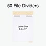 Pendaflex Divider Sets, 1/5 Cut Bottom Tabs, Letter Size, Manila, 50/Box (75600)~#|#~76EB1877-201F-4BC8-A70B2B8356CDA509_sc7