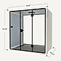 FlexiSpot WorkCube Series Sound Absorbing 4 Person Privacy Booth, White (P4FW-KIT)~#|#~76F5CB14-4B3A-49F8-B16566962842B133_sc7