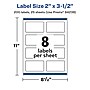Avery Laser/Inkjet Rectangle Multipurpose Labels, 2" x 3-1/2", Clear, 200/Pack (94238)~#|#~76F99405-5DBE-4D29-8A2D0BBA441697B3_sc7