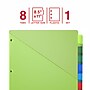 Staples Large Tab Plastic Two-Pocket Insertable Dividers, 8-Tabs, Multicolor (ST62971)~#|#~770DA1BA-C9F6-4208-9C43CF9304D6853B_sc7