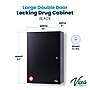 Viva Comfort Large Double Door Medicine Locking Secure Storage Medical Cabinet, 1.7 cu. ft., Black (ADIME999-03-BLK-MK)~#|#~771E87F9-8C7E-4B93-8BA3FAFF72CB58F8_sc7