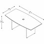 Bush Business Furniture 72W x 36D Boat Shaped Conference Table with Wood Base, Mocha Cherry (99TB7236MR)~#|#~773B9C34-BA1C-4041-9220340441D2BC52_sc7