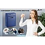 AdirOffice Steel Locking Wall Mounted Drop Box Interoffice Mailbox with Key and Combination Lock , Blue (631-04-BLU-KC-PKG)~#|#~7745E48C-5702-478D-848813F20CF79716_sc7