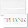 Custom "Colorful Thank You" Thank You Card w/ Unlined White Envelope, 50/BX~#|#~7757DEE4-E579-46E2-9A366CC1D72A59CD_sc7