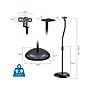 Mount-It! Height-Adjustable Speaker Floor Stand, Black, 2/Pack (MI-1232)~#|#~775A6906-3640-4514-85808A050F0A1C47_sc7