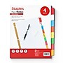 Staples Write-On Dividers, 8-Tab, Assorted Color s, 4/Pack (13511/23179)~#|#~77640998-45D5-42B1-80C7634EF8607AB9_sc7