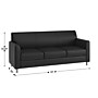 Flash Furniture Hercules Diplomat LeatherSoft Sofa, Black/Chrome Legs (BT8273BKCHR)~#|#~779E8EA4-F869-4CFF-A6225B12A317E007_sc7