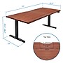 Mount-It! Dual Motor 72"W Electric Adjustable Standing Desk, Black/Hazelnut Brown (MI-18126)~#|#~77B85AFC-EAB2-46E0-937A337D6C19FF32_sc7