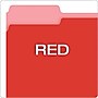 Pendaflex Recycled File Folder, 1/3-Cut Tab, Assorted, Letter Size, Red, 100/Box (4210 1/3 RED)~#|#~77C01224-6DA7-4612-B8F16B6AB0E15AB2_sc7