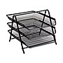 Mind Reader 3-Tier Stackable Paper Desk Tray Organizer, Metal Mesh, Black (3TPAPER-BLK)~#|#~77D5FD26-EA12-4777-9B314EAC4D57D3B2_sc7