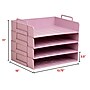 Staples Plastic Side Loading Stackable Letter Tray, Letter Size, Dusty Pink, 4/Pack (ST63888)~#|#~77F7921F-9F88-47B5-B362F9A95BC86059_sc7