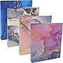 Global Printed Products Marble 1" 3-Ring Non-View Binders, Multicolored, 4/Pack (GPP-0096-A)~#|#~78062A6F-AF76-4AAE-B1C646E6C1EAF7C5_sc7