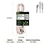 GoGreen Power 8' Extension Cord, 3-Outlet, 16 AWG, White (GG-19608)~#|#~7830EB6E-87E3-49F2-8071C67B219E506E_sc7