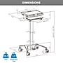 Mount-It! MedHub Mobile Medical Cart Workstation with Monitor Mount and Locking Caster Wheels, White/Grey (MI-16015)~#|#~7844BFD4-5196-418C-BA473FCF9D57C694_sc7