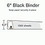 Cardinal XtraLife ClearVue 6" 3-Ring View Binders, D-Ring, Black (26361)~#|#~78A91FFD-5CB8-4271-9EFA137F9B2091D9_sc7