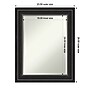 Amanti Art Ridge Black Frame Wall Mirror, 29.5" x 23.5" (A42674593131)~#|#~78AA1659-ACBA-4AE5-8256CC9CE02142F6_sc7