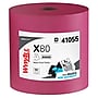 WypAll PowerClean X80 Cloth Cleaning Wipers, 12.4" x 13.4", Red, 455 Sheets/Roll (41055)~#|#~78D25A88-CA3B-4D72-8359BB82F7678565_sc7