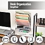 Mind Reader 7-Compartment Metal Desk Shelf, Silver (MAGROUND-SIL)~#|#~78E354EC-5D44-4C42-B85C9EB99F50738C_sc7