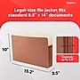 Staples Reinforced Expanding File Pockets, Legal Size, 3.5‑Inch Expansion, Heavy‑Duty Brown Accordion Folders – 25/Pack~#|#~78E772C7-1195-4385-97E14A3A750C91D5_sc7