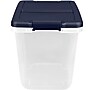 Home Logic 29 Qt. Latch Lid Storage Tote, Clear/White, 6/Pack (7102-010000044)~#|#~78F19391-DCB2-4936-B04CC17A4CC167EC_sc7