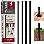 Excello Global Products Bistro Pole for String Lights, Black, 4/Pack (EGP-HD-0361)~#|#~78F1B150-AB01-45C8-8CA6311194A3CA8A_sc7