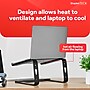 Staples TECH Aluminum Laptop Stand, Black, 11" x 10", Ergonomic Cooling Riser for Notebook/MacBook/PC~#|#~78F86278-1B1F-4425-A07778C6B1AE555A_sc7
