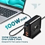 Turonic 200W 6-Port Desktop Charging Station, USB-C & USB-A, Black (350H43)~#|#~79027F56-CAAF-41B9-91DFE4845E8375D5_sc7