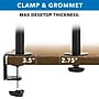 Mount-It! Fully Adjustable Triple Computer Monitor Mount, Holds 13" to 27" Screens, Black (MI-1753)~#|#~791C472D-7F48-4AC8-BE0F9A9A955CDE46_sc7